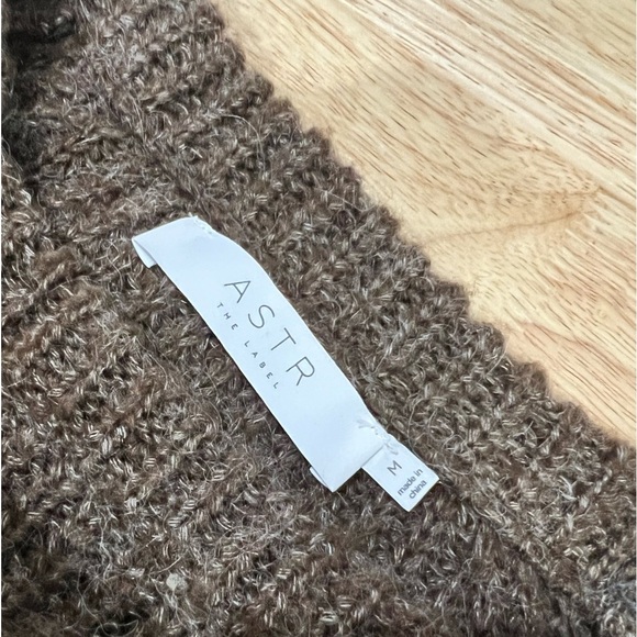 ASTR The Label Brown Lexie Side Tie Chunky Sweater Wool Blend - Picture 6 of 10